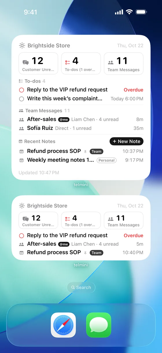 Your day at a glance